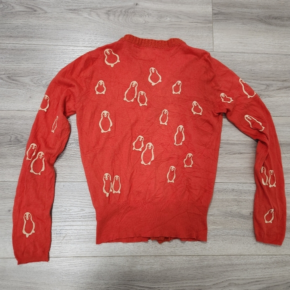 Field & Flower Anthropologie Penguin Cardigan Knit Trim M - Picture 3 of 10